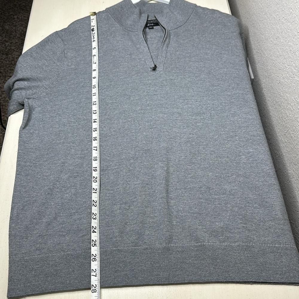 Banana Republic 100% Italian Merino‎ Wool by Baruffa Quarter Zip Sweater Size XL - Picture 12 of 13